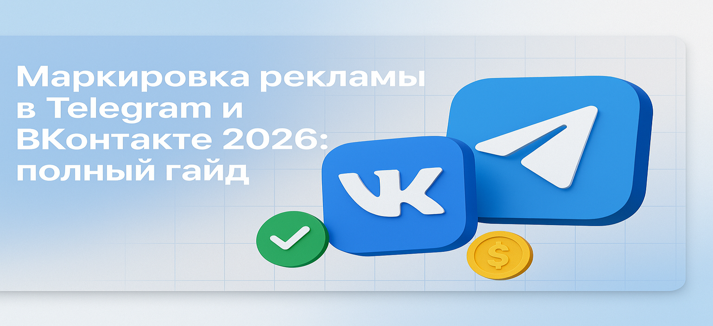 Маркировка рекламы в Telegram и ВКонтакте 2026: полный гайд, штрафы и инструкция по ОРД