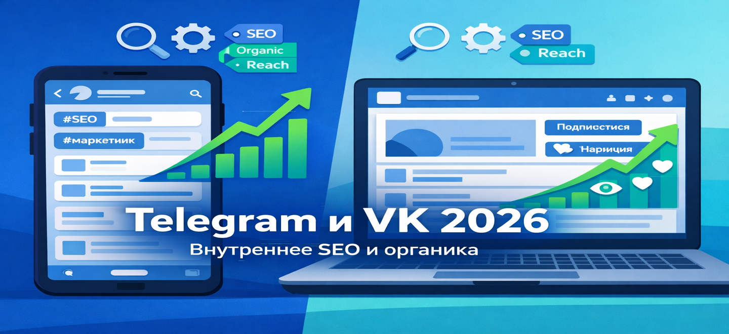 Продвижение в Telegram и ВКонтакте 2026: полное руководство по внутреннему SEO и органическим охватам